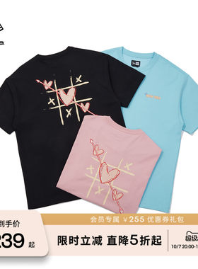 NEW ERA纽亦华2026新款情人节限定圆领上衣情侣短袖T恤衫NE