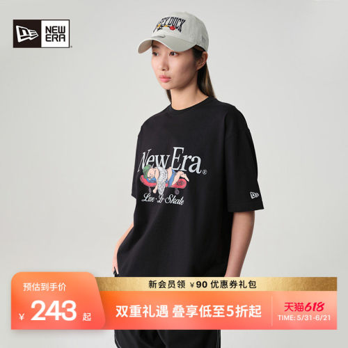 NewEra纽亦华滑板印花短袖男女