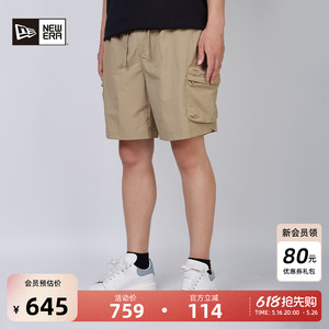 New Era纽亦华2025夏季新款复古巴恩风短裤多口袋户外五分裤男女
