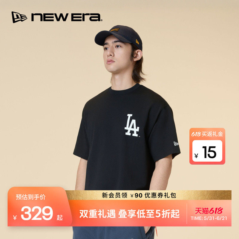 New Era纽亦华2026春季新款MLB短袖T恤易拉罐印花上衣宽松潮流