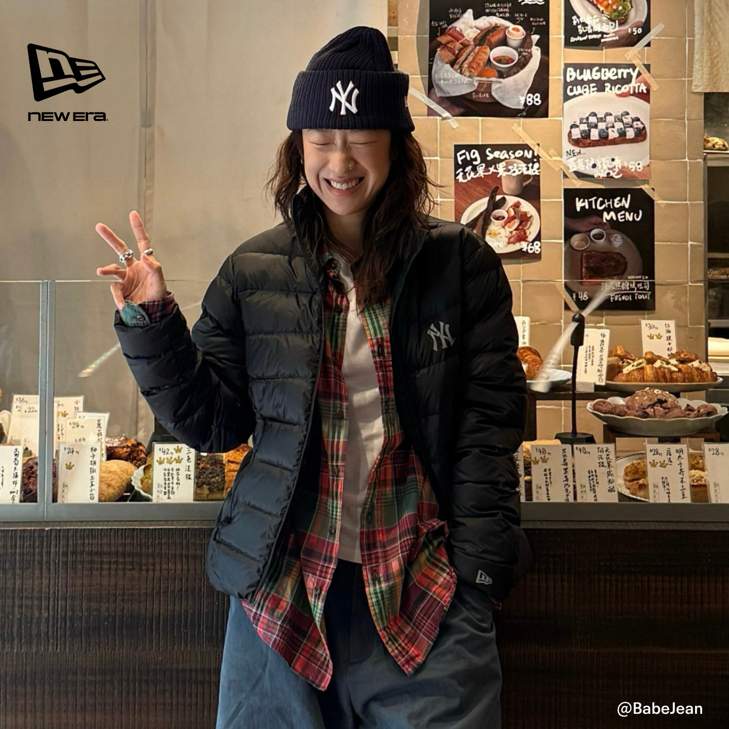 NEW ERA纽亦华26新品MLB轻量保暖经典立领排骨羽绒服男女同款NE