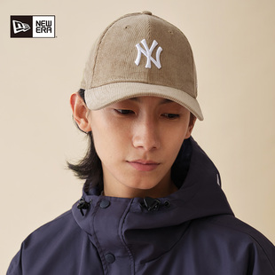 New MLB灯芯绒棒球帽NY弯檐复古硬顶潮940 Era纽亦华2025秋冬新款