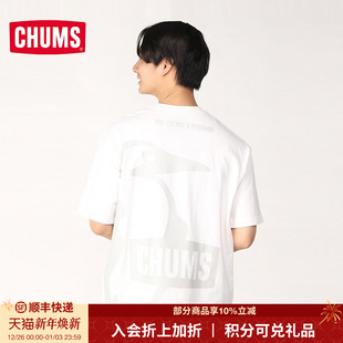 男女印花圆领棉CH01 新品 2356 T恤夏季 CHUMS洽洽鸟户外休闲短袖