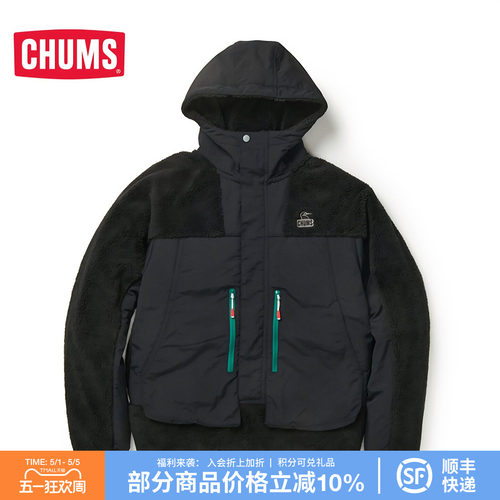 CHUMS/洽洽鸟休闲宽松运动抓绒衣
