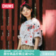 1721 T恤宽松涂鸦印花上衣CH01 CHUMS洽洽鸟潮流户外男女款 短袖