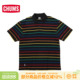 CHUMS洽洽鸟户外运动T恤25春夏休闲POLO衫 男 立领条纹商务短袖