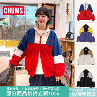 CH04 1450 拼接外套男女新款 CHUMS洽洽鸟运动户外休闲复古夹克经典