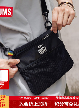 CHUMS洽洽鸟户外露营斜挎包休闲百搭单肩包运动通勤男包CH60-3752
