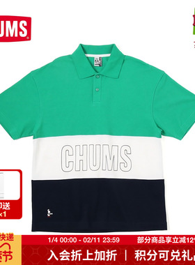 CHUMS洽洽鸟运动户外休闲亲子儿童印花短袖T恤百搭上衣CH22-1023