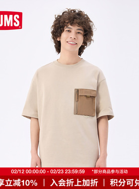 CHUMS洽洽鸟潮流运动户外休闲舒适印花短袖T恤男女同款CH01-2358