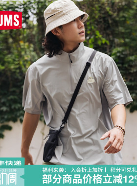 CHUMS洽洽鸟户外休闲短袖T恤polo快干舒适柔软男女纯色CH01-2502