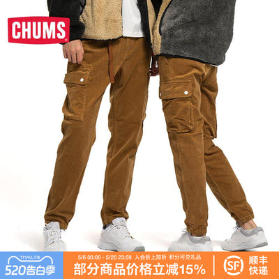 CHUMS洽洽鸟灯芯绒工装裤户外运动休闲秋冬男女休闲长裤CH03-1263