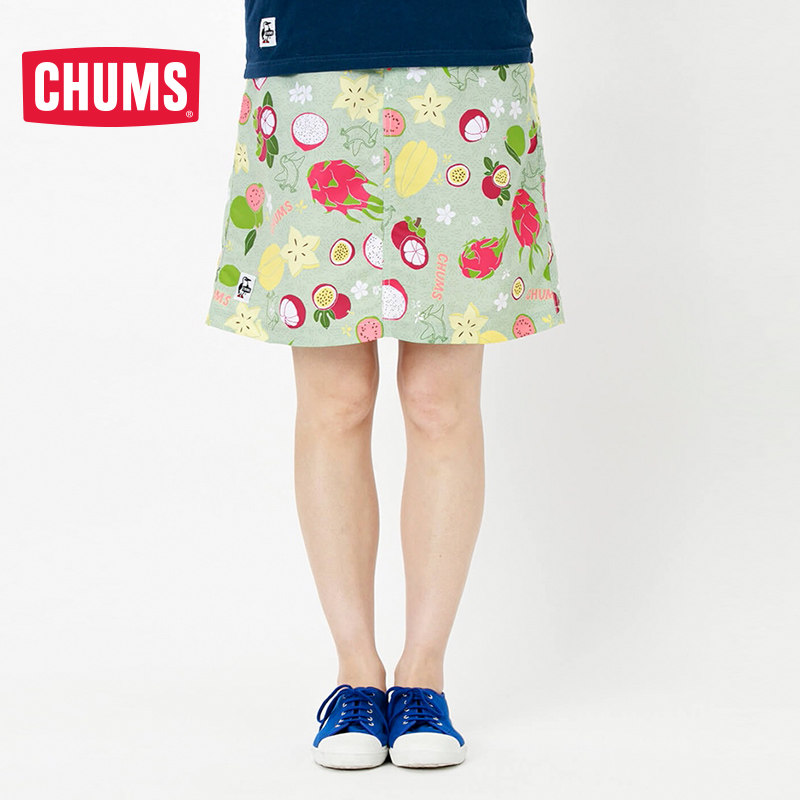 CHUMS/洽洽鸟 日系潮流户外21春夏新品女水果印花A字裙 CH18-1166|msdalam kategori sukan/pakaian kasual, skirt, Skirt sukan - dari Buy2taobao.com untuk memberikan perkhidmatan ejen Taobao profesional membeli