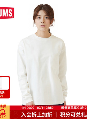 CHUMS洽洽鸟潮牌休闲宽松长T恤情侣款运动圆领卫衣CH01-2299