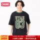 CHUMS洽洽鸟户外短袖 t恤夏天男女圆领正肩纯棉上衣CH01 2181