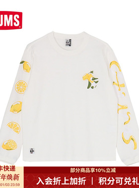 CHUMS洽洽鸟户休闲T恤长袖衣棉宽松圆领卫衣男女上衣CH01-2513