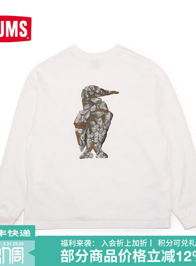 CHUMS洽洽鸟设计师合作款户外休闲潮流印花长袖卫衣T恤CH01-2457