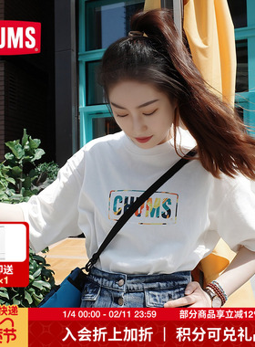 CHUMS洽洽鸟潮流运动户外休闲舒适印花短袖T恤百搭上衣CH01-2357