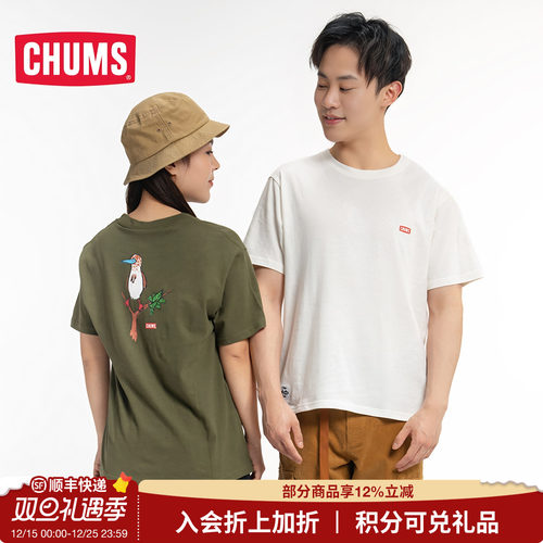 CHUMS洽洽鸟日系t恤短袖印花
