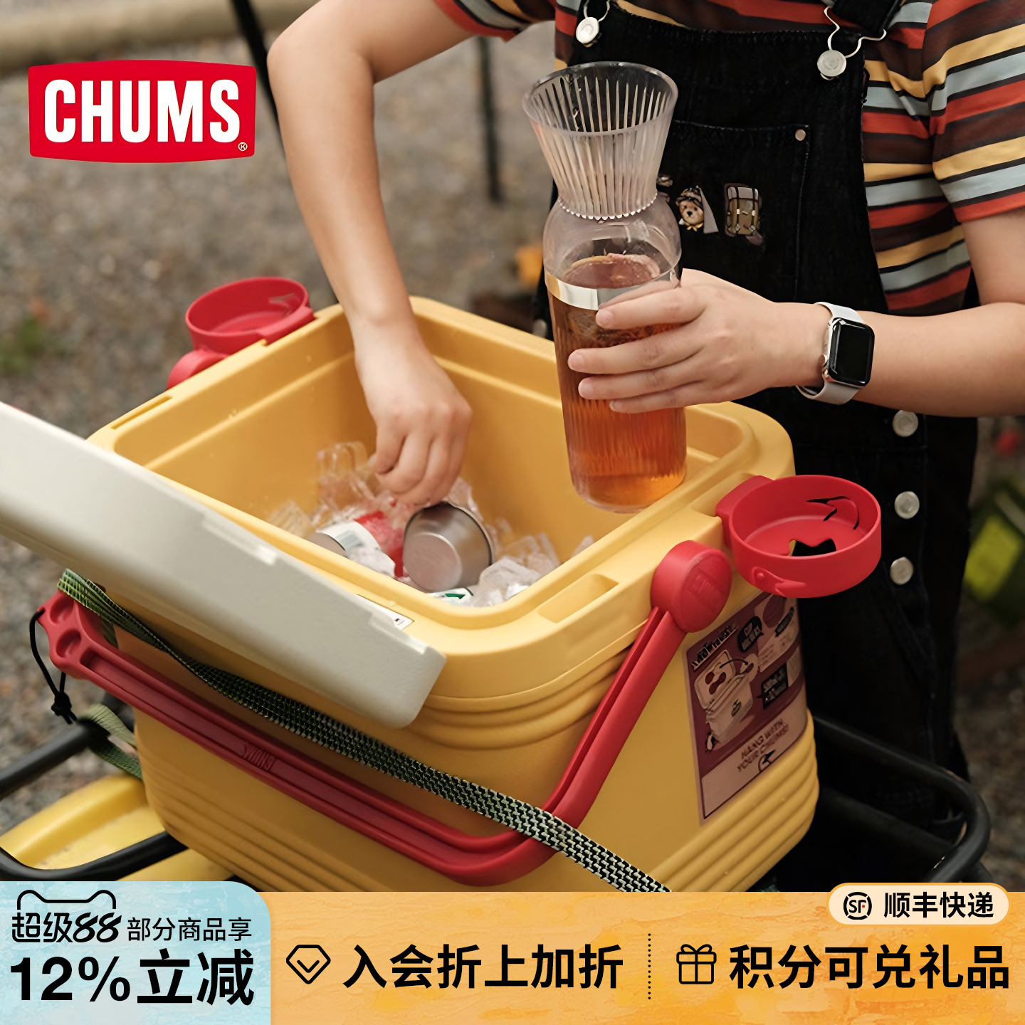 CHUMS洽洽鸟高颜值露营保温箱