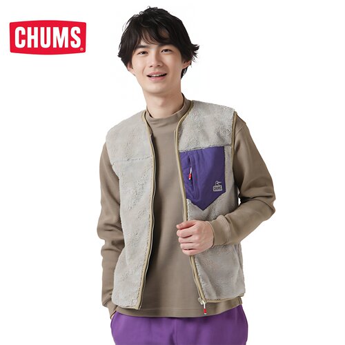 CHUMS洽洽鸟运动休闲抓绒马甲
