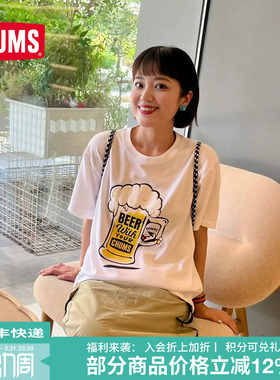 CHUMS洽洽鸟运动户外休闲短袖男女同款运动半袖百搭T恤CH01-2372