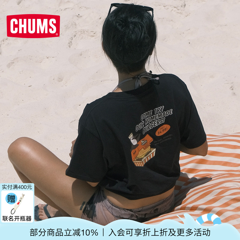 CHUMS/洽洽鸟短袖T恤运动上衣