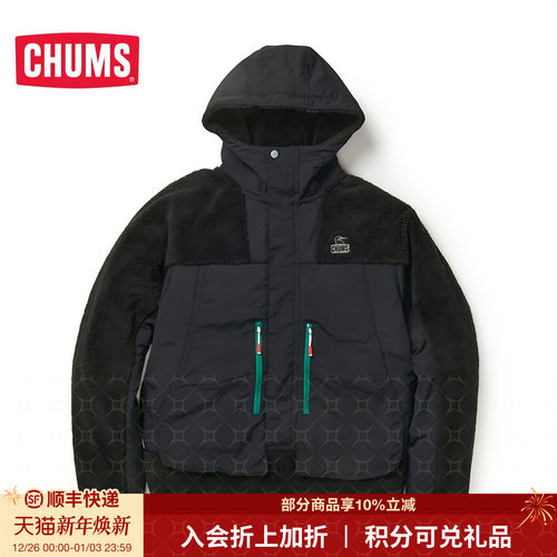 CHUMS/洽洽鸟休闲宽松运动抓绒衣