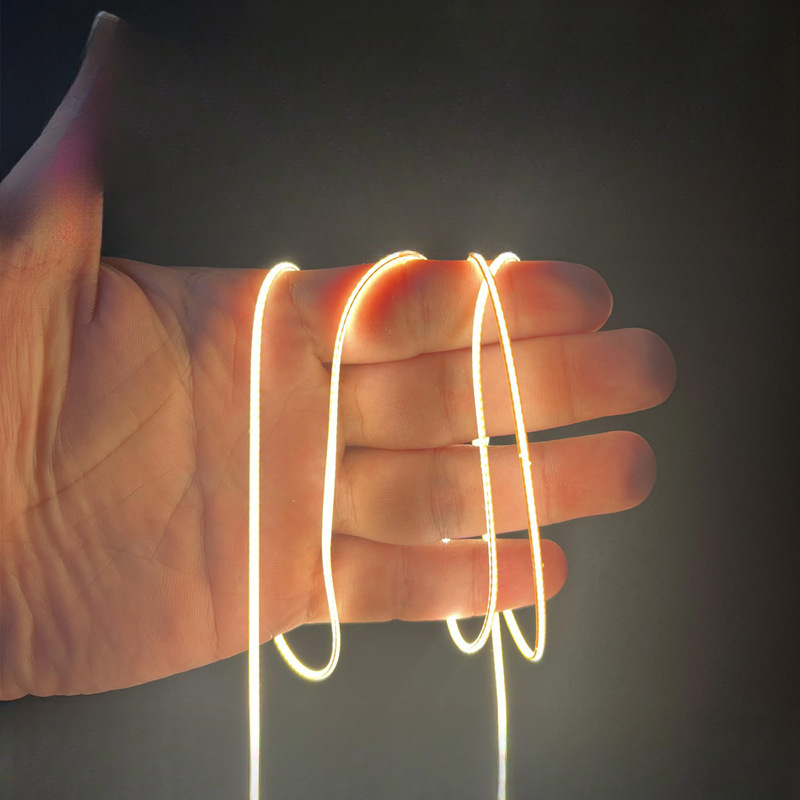 超细极窄1mm毫米宽360度发光线性灯LED灯带3V5V12V24Vcob线性灯条