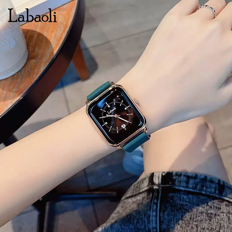 拉宝丽礼盒方形手表女款小众轻奢高级感简约时尚气质学生石英表