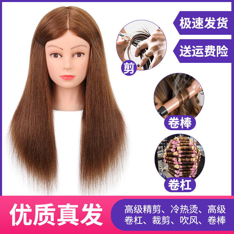 全真发理发店学徒练手头模可烫染