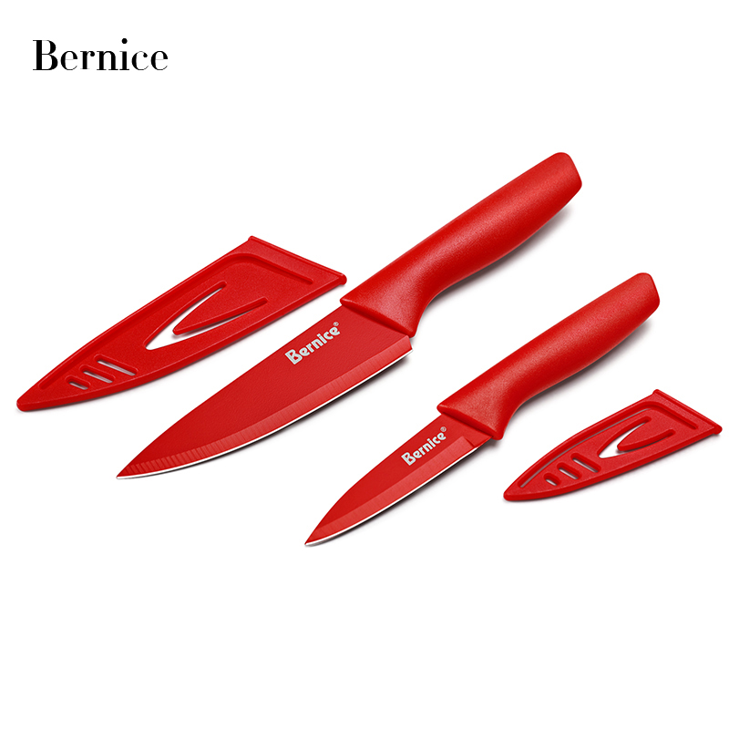 2把水果刀套装锋利不锈钢多用刀家用去皮刀不粘刀厨房小刀带刀套