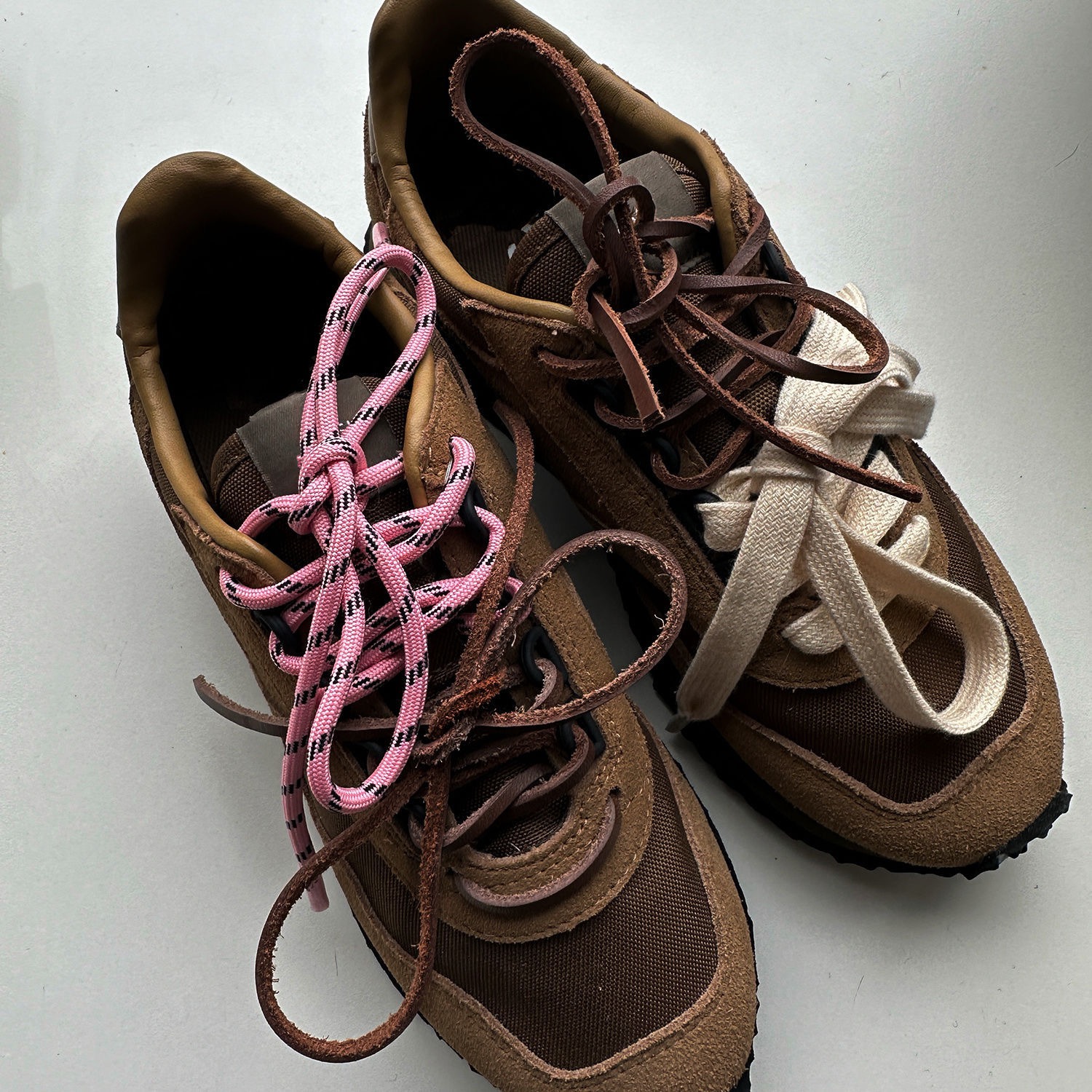 匡式原装适用于puma棕色miumiu鞋带speedcat赛车阿甘德训鞋双鞋绳