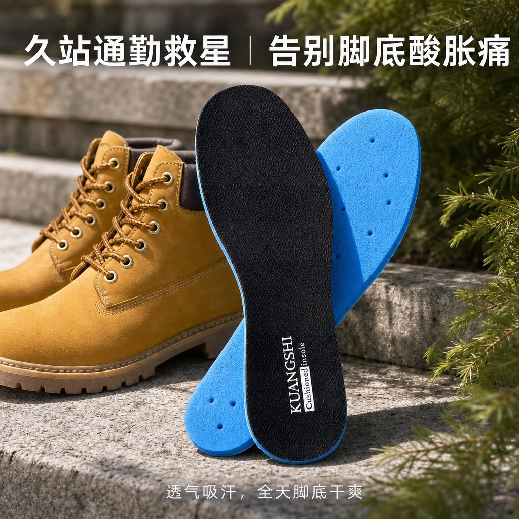 适用于Timberland添柏岚马丁靴大黄靴户外踢不烂徒步登山男女鞋垫