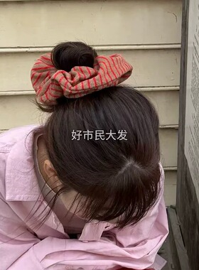 大发试验站 自制毛巾料大肠圈慵懒温柔舒适发圈精致女孩洗漱神器