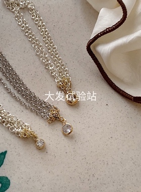大发试验站 金银拼色高级感金属链条手链轻奢百搭小众气质女项链