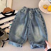 儿童洋气时髦休闲裤 2025新款 宝宝秋季 长裤 男童牛仔裤 子童装 春秋款