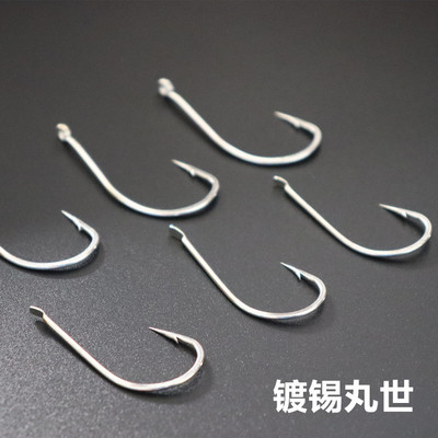 镀锌丸世扁头长柄歪嘴海钓鱼钩
