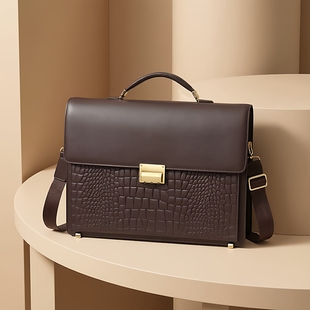 新款密码锁手提商务男包公事公务包大容量文件包单肩男士公文包