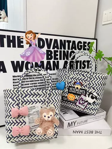 Дисней, корзина, вместительная и большая пляжная сумка, мультяшная барсетка