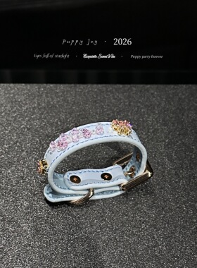 手链 PuppyJoy重工「小糖果」碎钻手缝擦色牛皮手环高级手工定制