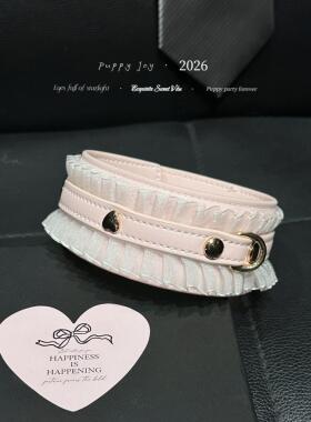 PuppyJoy手缝「love大全套」choker牛皮项圈高级手工定制