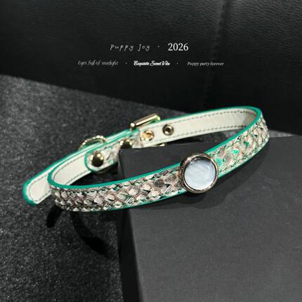 PuppyJoy手缝「绿野仙踪」choker蛇皮项圈高级手工定制