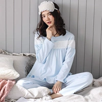 Sui hươu tháng quần áo mùa xuân và mùa thu cotton sau khi sinh phụ nữ mang thai dịch vụ nhà phù hợp với bà mẹ cho con bú đồ ngủ mùa thu và mùa đông cho ăn quần áo - Giải trí mặc / Mum mặc đầm bầu thời trang