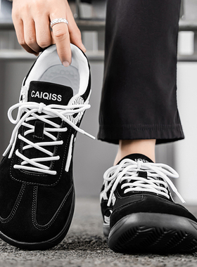 秋冬男士4E宽楦宽脚鞋轻便防滑脚肿脚肥脚胖宽松板鞋中老年健步鞋