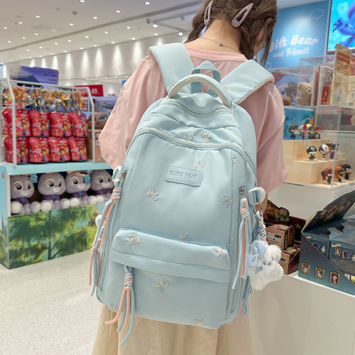 书包女初中生高颜值韩系小清新高中生双肩包小学生女孩大容量背包