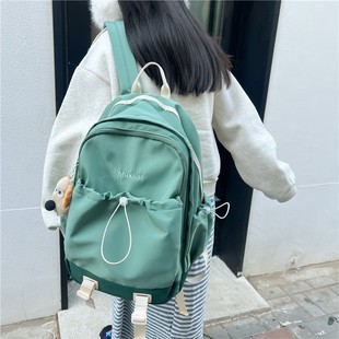 短途旅行简约日韩双肩包女初高中生大学生书包通勤电脑旅行背包男