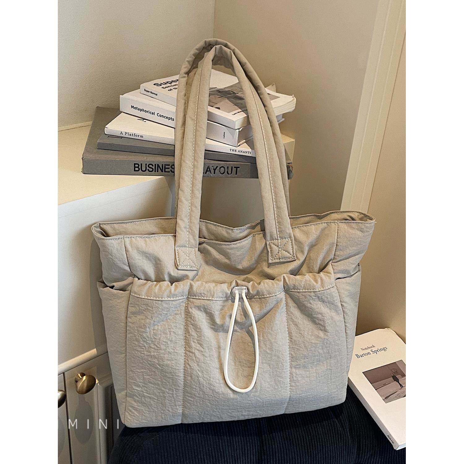 轻便大容量棉服托特包女2025冬季新款时尚百搭上班通勤单肩帆布包,箱包皮具/热销女包/男包,托特包,淘宝优惠券,粉丝福利购,淘宝优惠卷