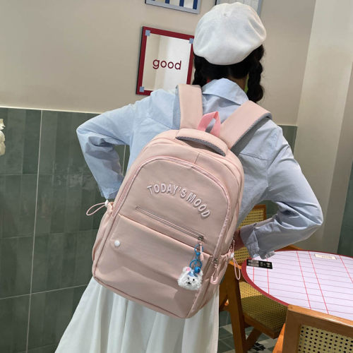 日系ins小清新休闲书包女高中生大学生可爱双肩包高颜值轻便背包