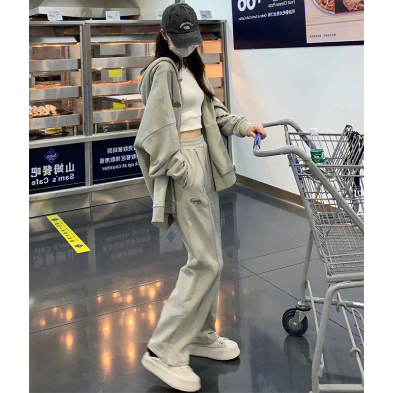 学生宽松盐系运动套装女